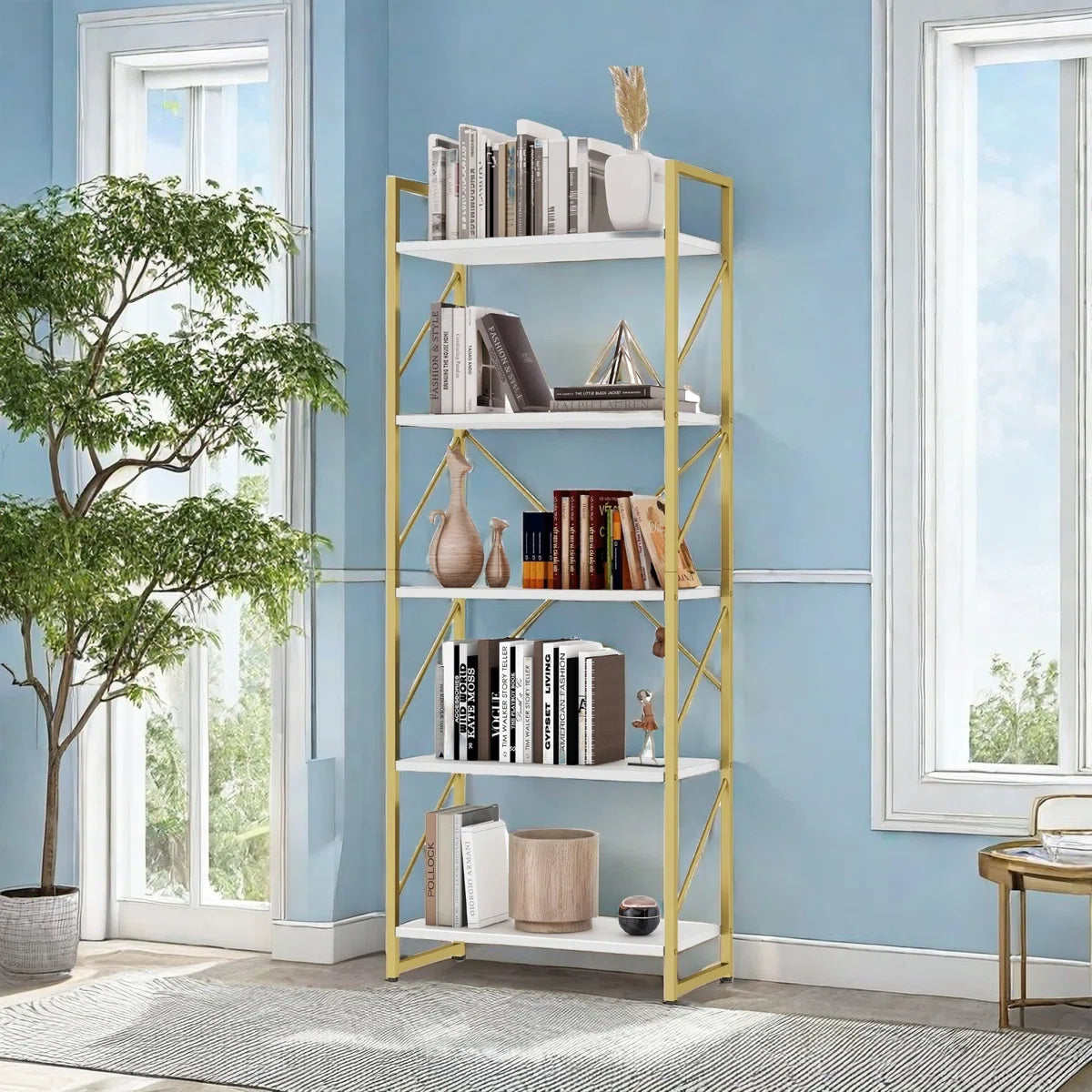 Modern 5 Tiers Bookshelf