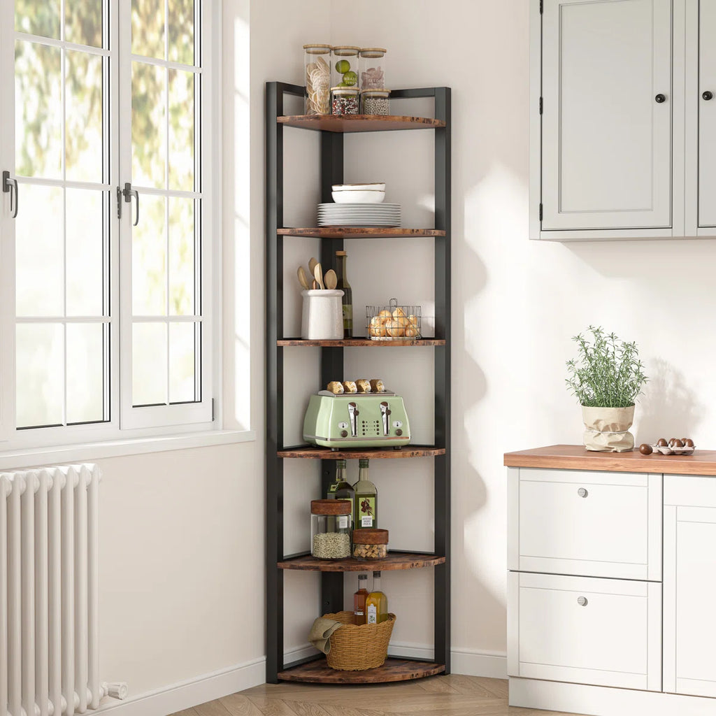 Melahat 70.86" H x 15.75" W Steel Corner Bookcase