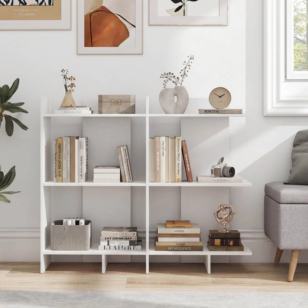 1 PCS 39.5" H x 23.5" W 3-Tier Wooden Bookshelf, Free Standing Open Storage Shelf with Anti-Tipping Kit