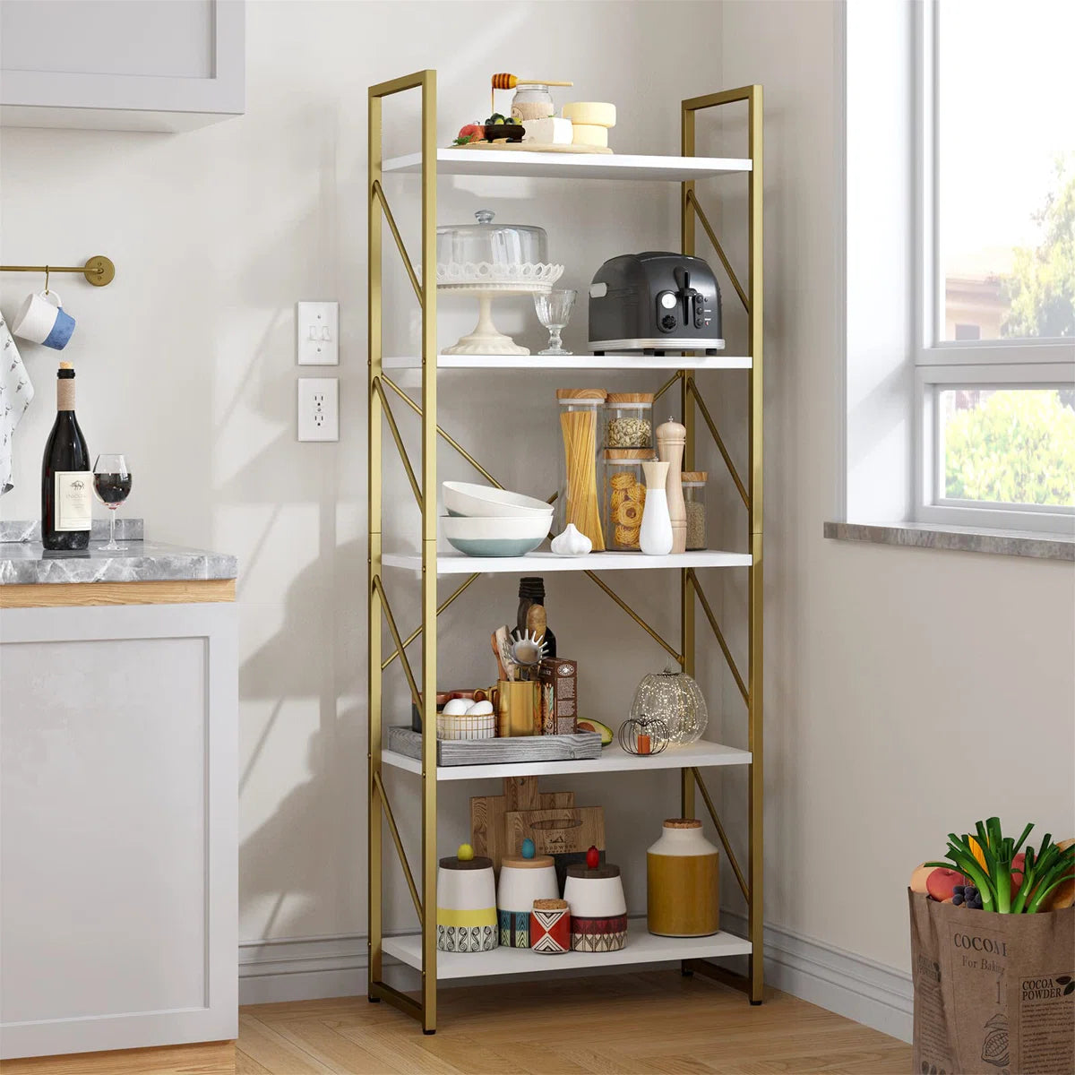 Modern 5 Tiers Bookshelf