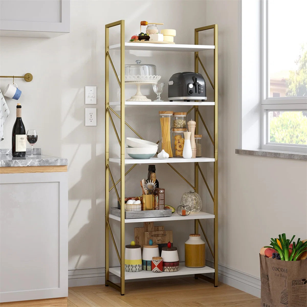 Modern 5 Tiers Bookshelf